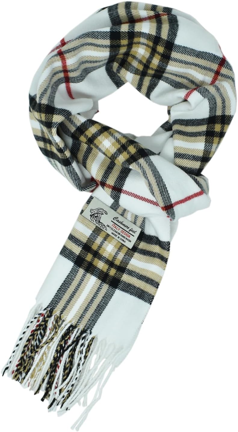 Glory Max Unisex Classic Tartan Plaid Winter Scarf Soft Cashmere Feel 72"x12" - Image 1